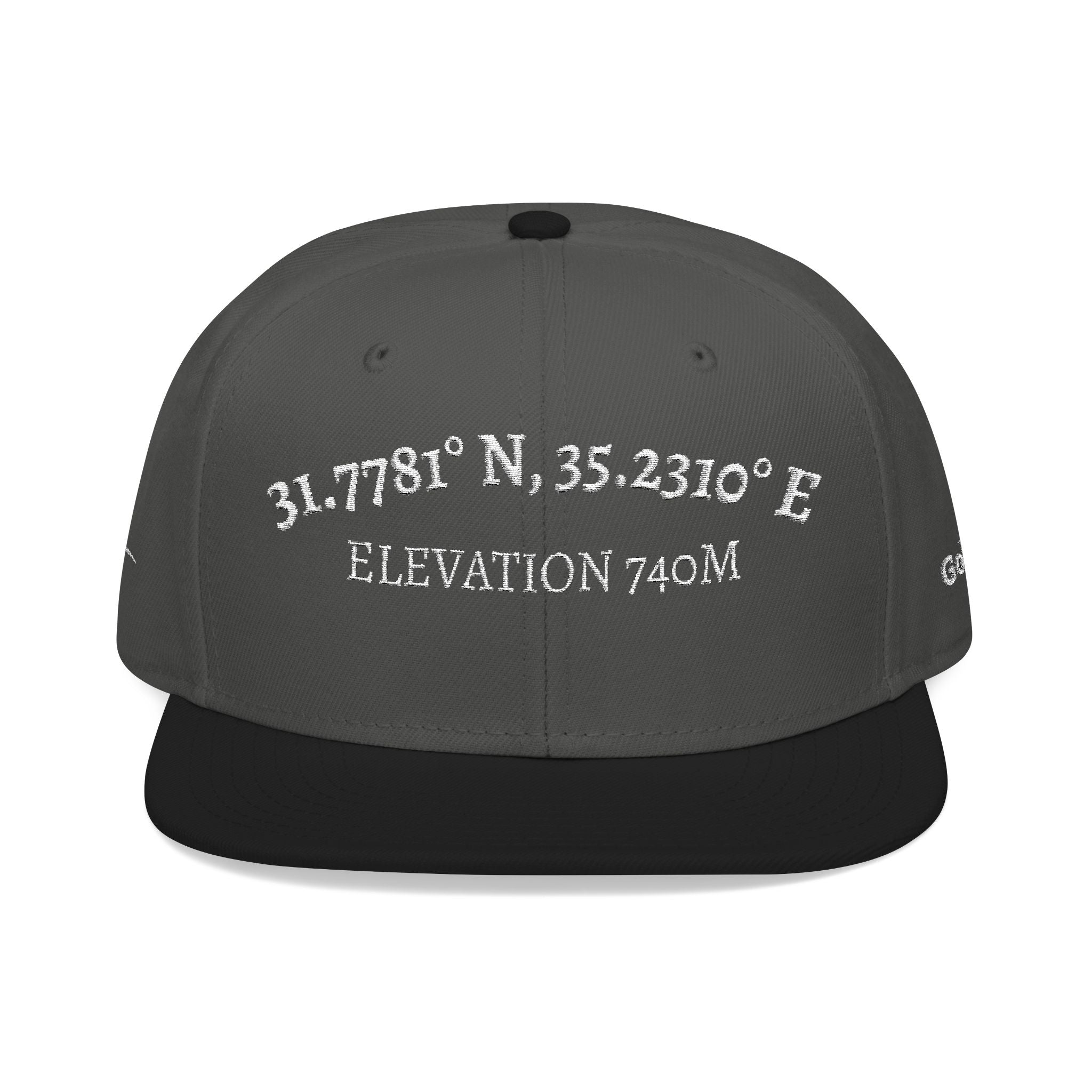The Coordinates Embroidered Hat | Golgotha Location | Snapback Cap - Broken to Risen