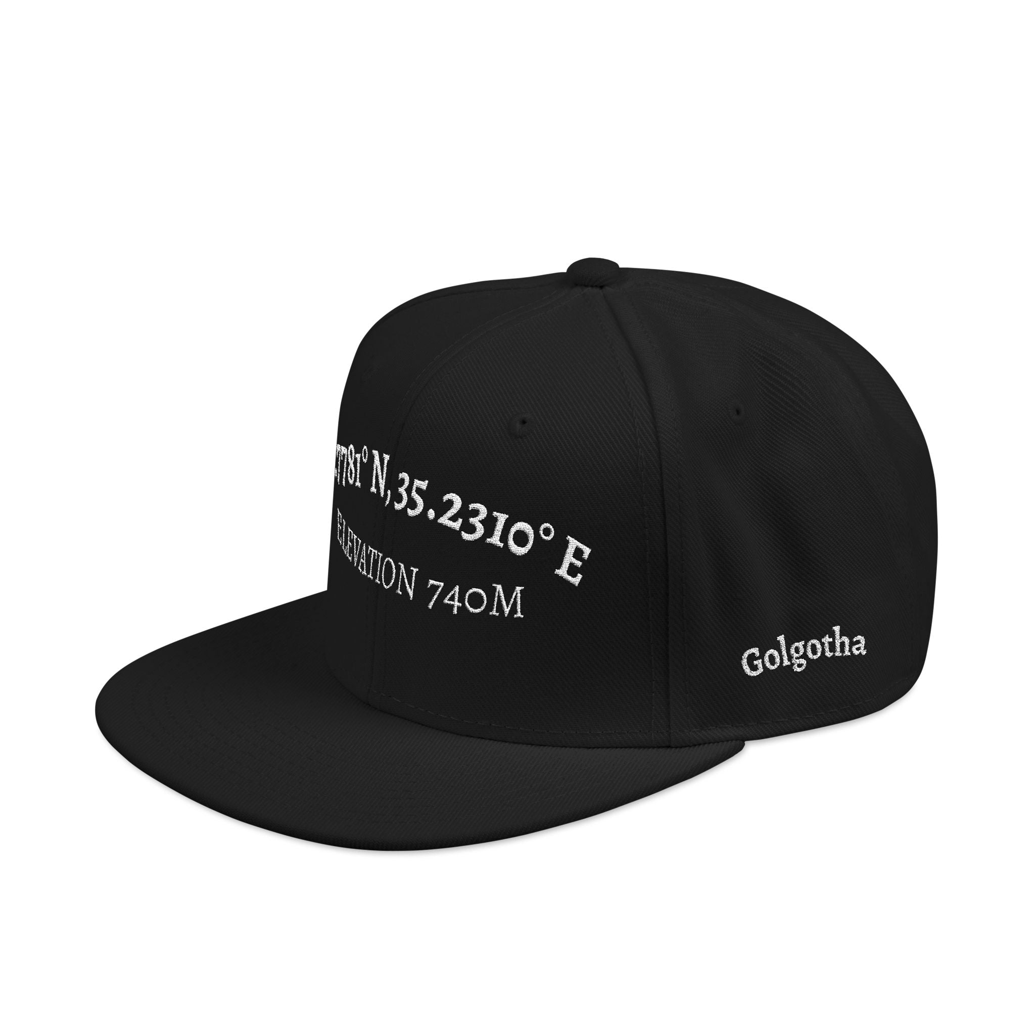 The Coordinates Embroidered Hat | Golgotha Location | Snapback Cap - Broken to Risen