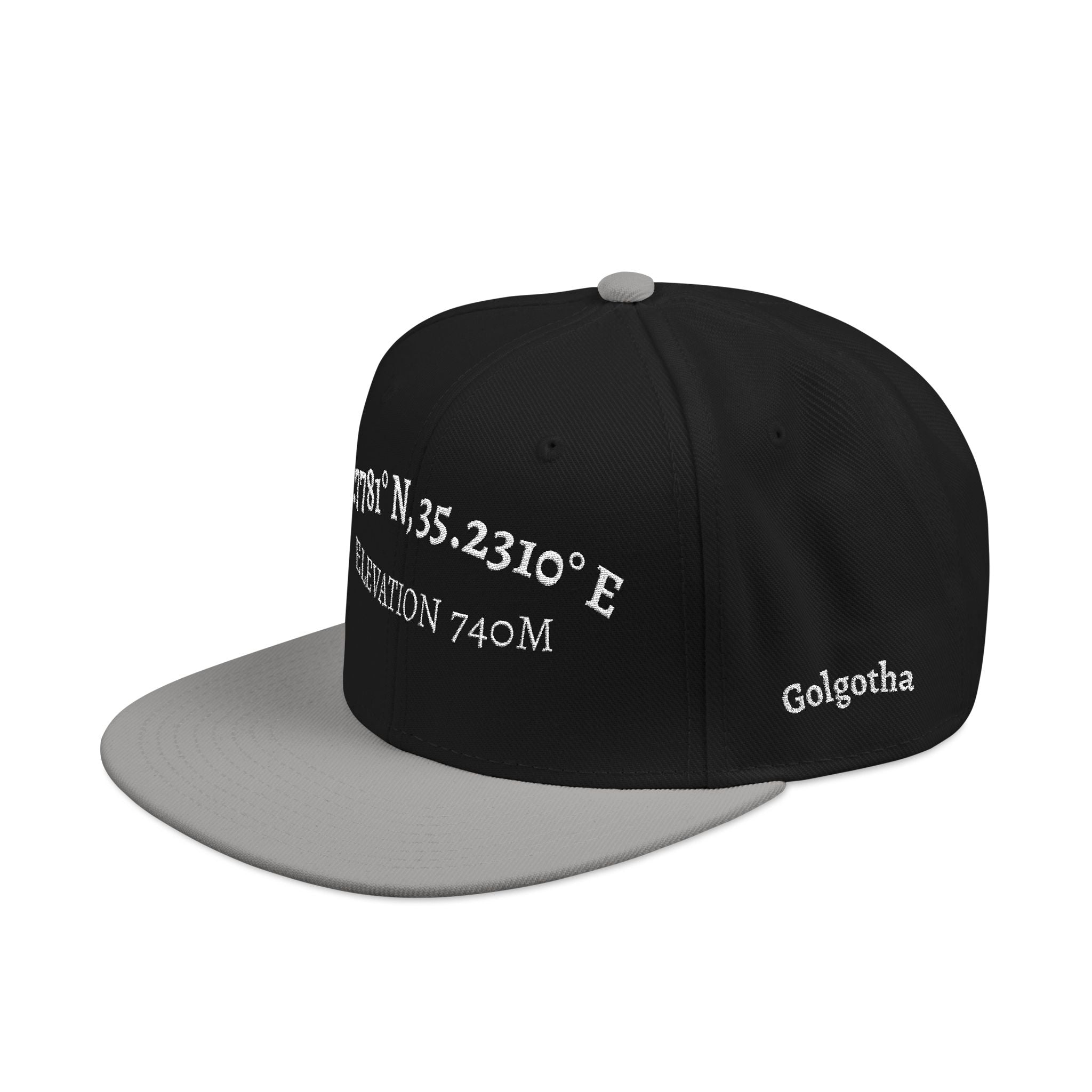 The Coordinates Embroidered Hat | Golgotha Location | Snapback Cap - Broken to Risen