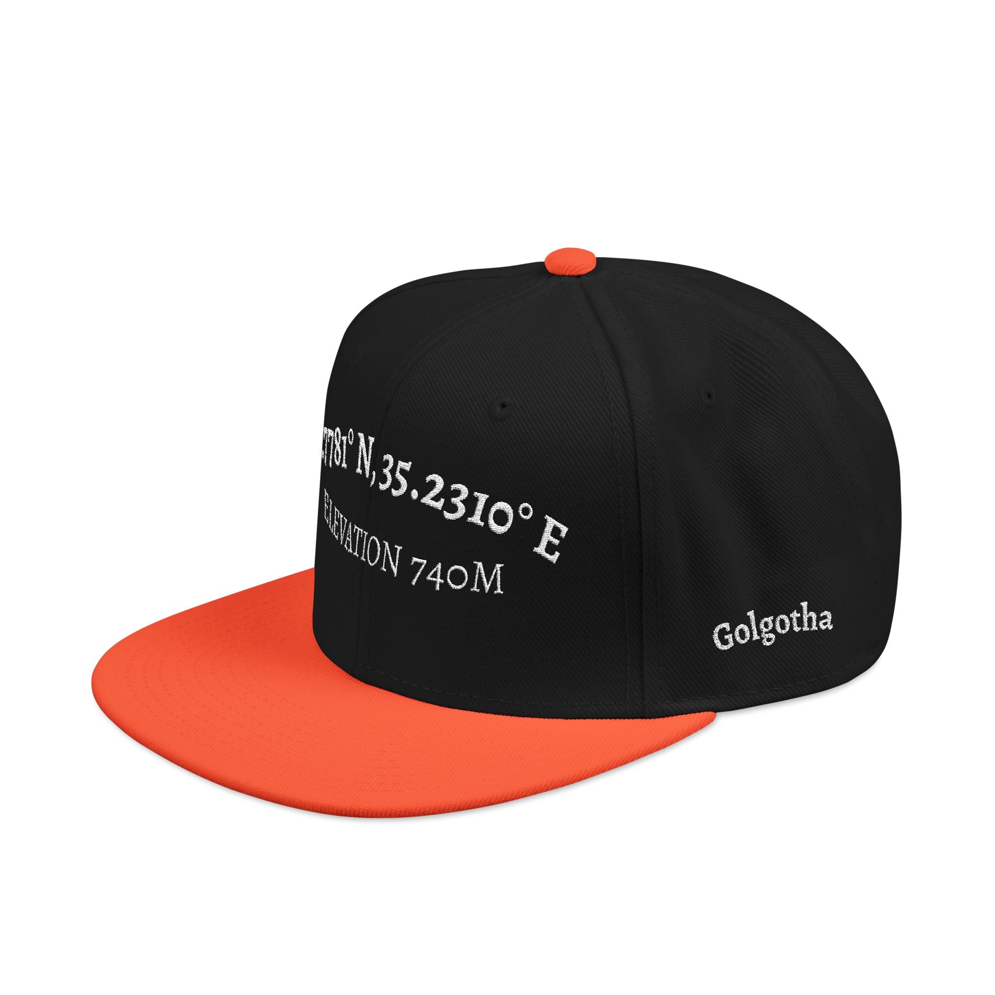 The Coordinates Embroidered Hat | Golgotha Location | Snapback Cap - Broken to Risen