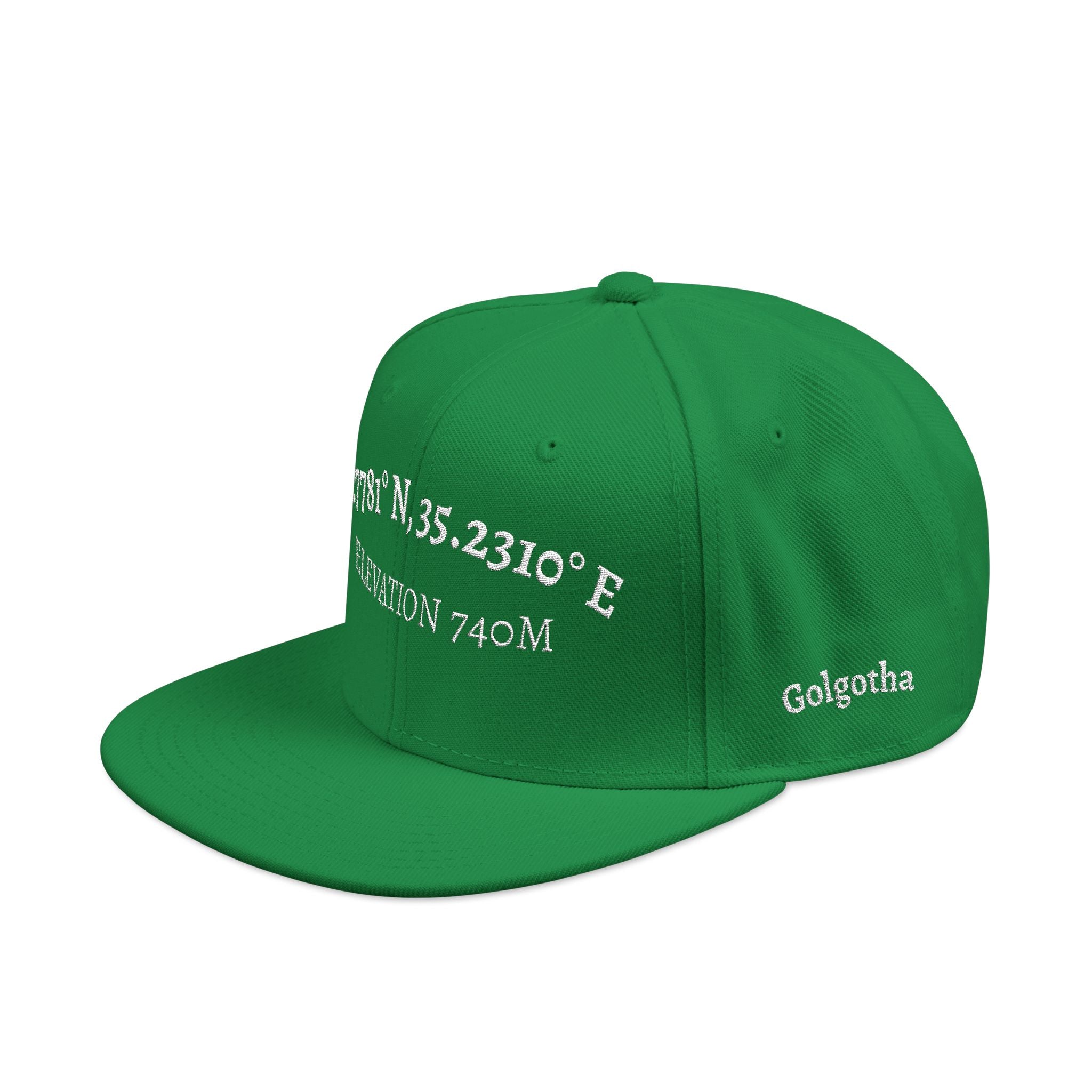 The Coordinates Embroidered Hat | Golgotha Location | Snapback Cap - Broken to Risen
