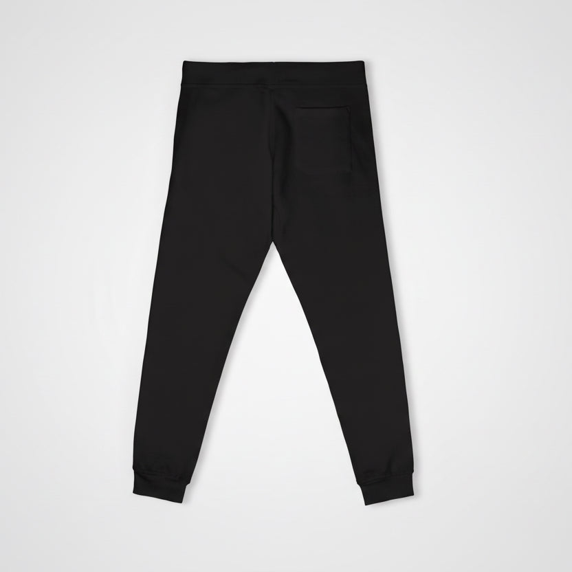 Embroidered Cross on the horizon Sweatpants — Minimalist Faith Fleece Joggers - Broken to Risen