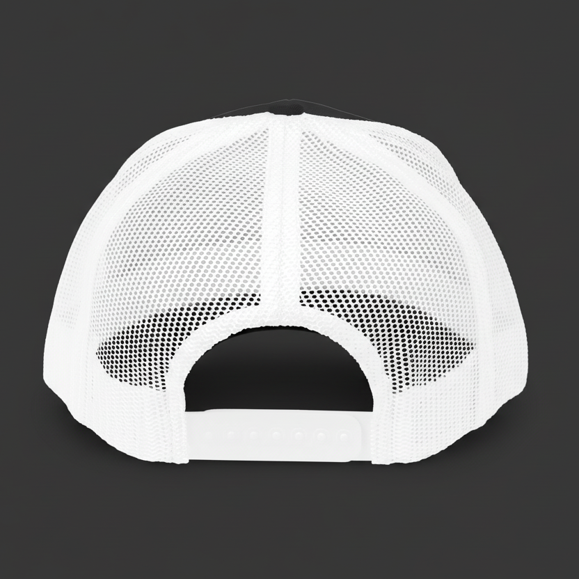 Cross on the Horizon Trucker Hat | Black/White | Mesh Back - Broken to Risen