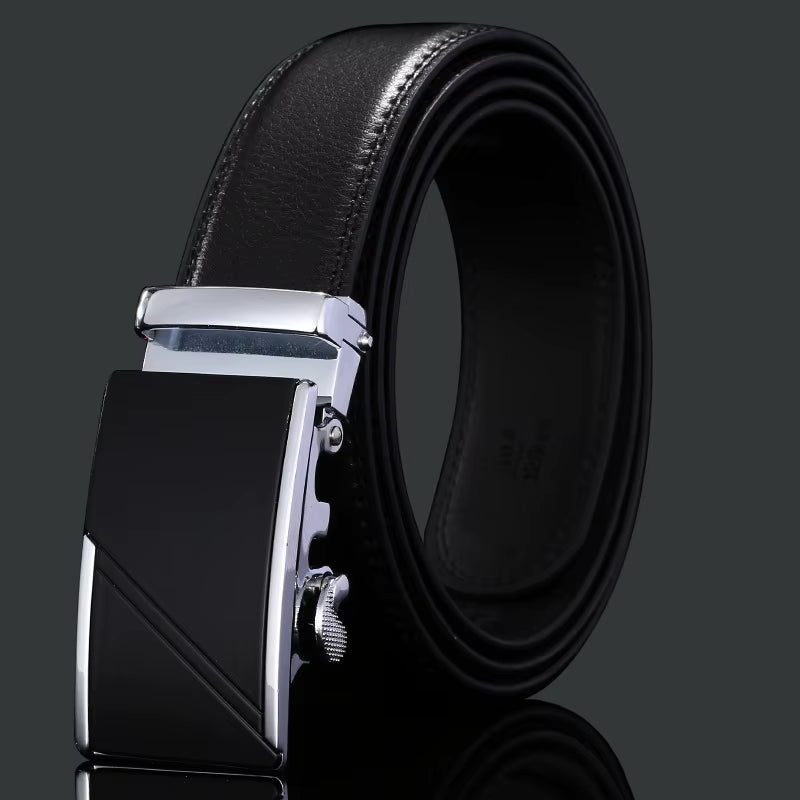 The Sovereign Leather Ratchet Belt | Matte Black Auto-Lock