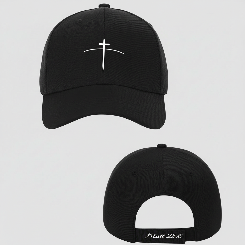 Cross on the Horizon Cap – Where Faith Meets the Streets - Black - Broken to Risen