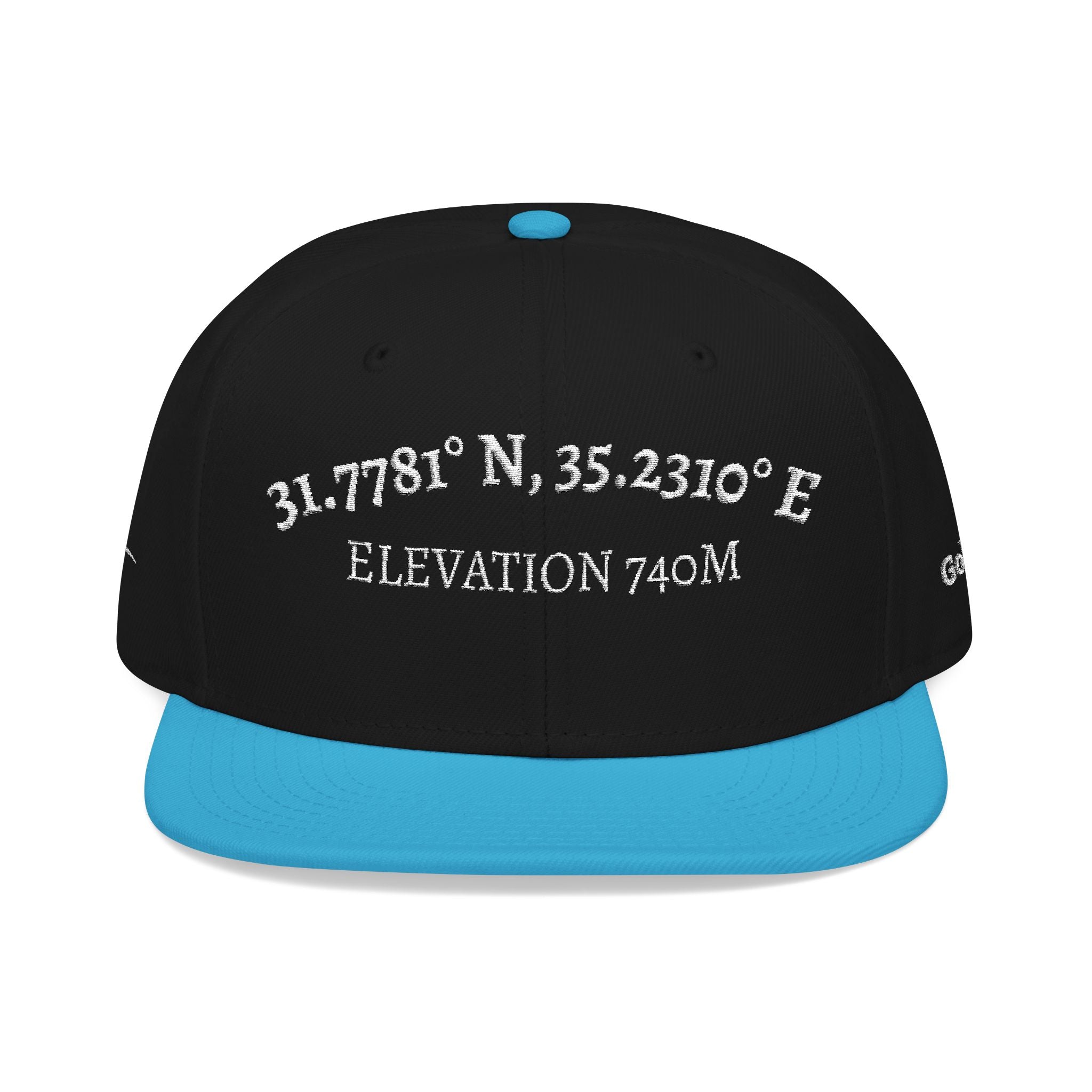 The Coordinates Embroidered Hat | Golgotha Location | Snapback Cap - Broken to Risen