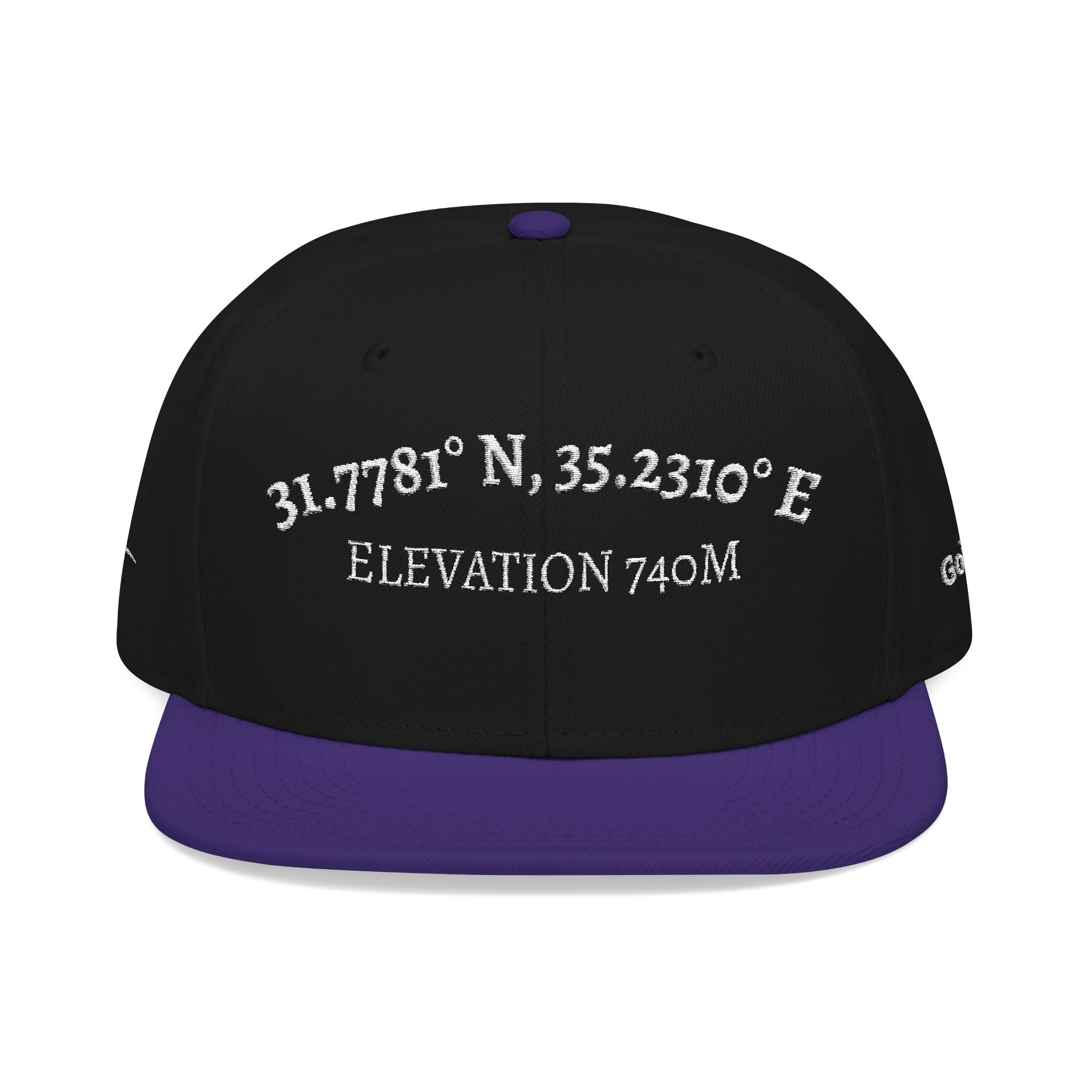 The Coordinates Embroidered Hat | Golgotha Location | Snapback Cap