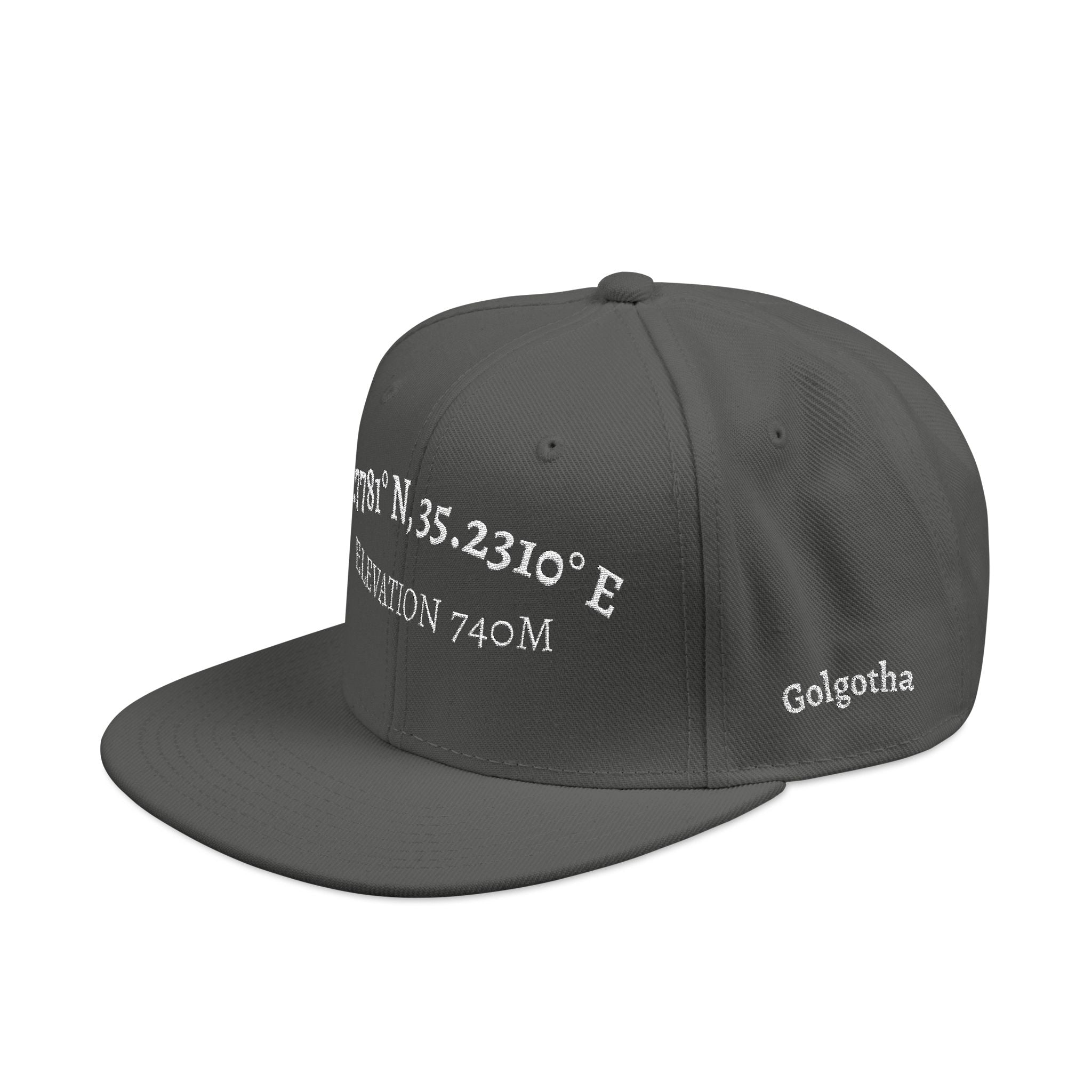 The Coordinates Embroidered Hat | Golgotha Location | Snapback Cap - Broken to Risen