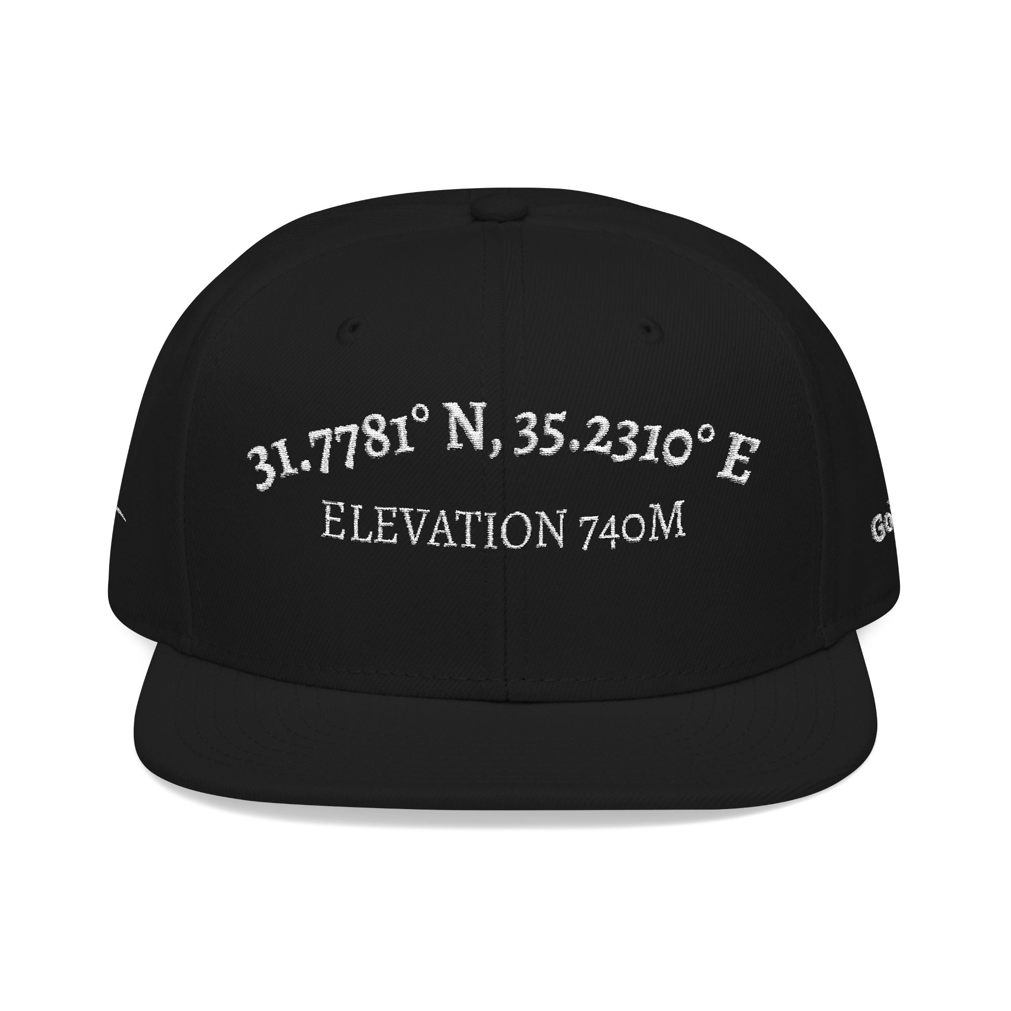 The Coordinates Embroidered Hat | Golgotha Location | Snapback Cap - Broken to Risen