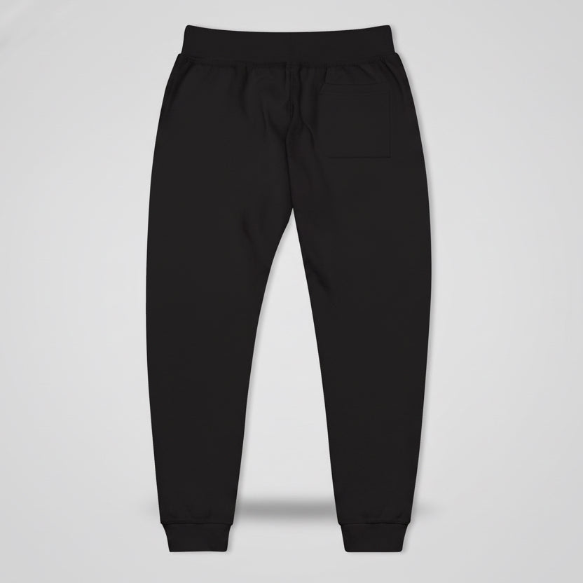 Embroidered Cross on the horizon Sweatpants — Minimalist Faith Fleece Joggers - Broken to Risen