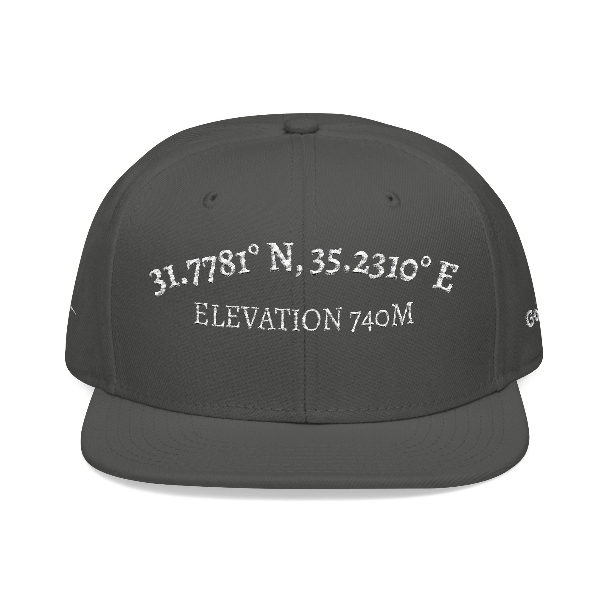 The Coordinates Embroidered Hat | Golgotha Location | Snapback Cap - Broken to Risen