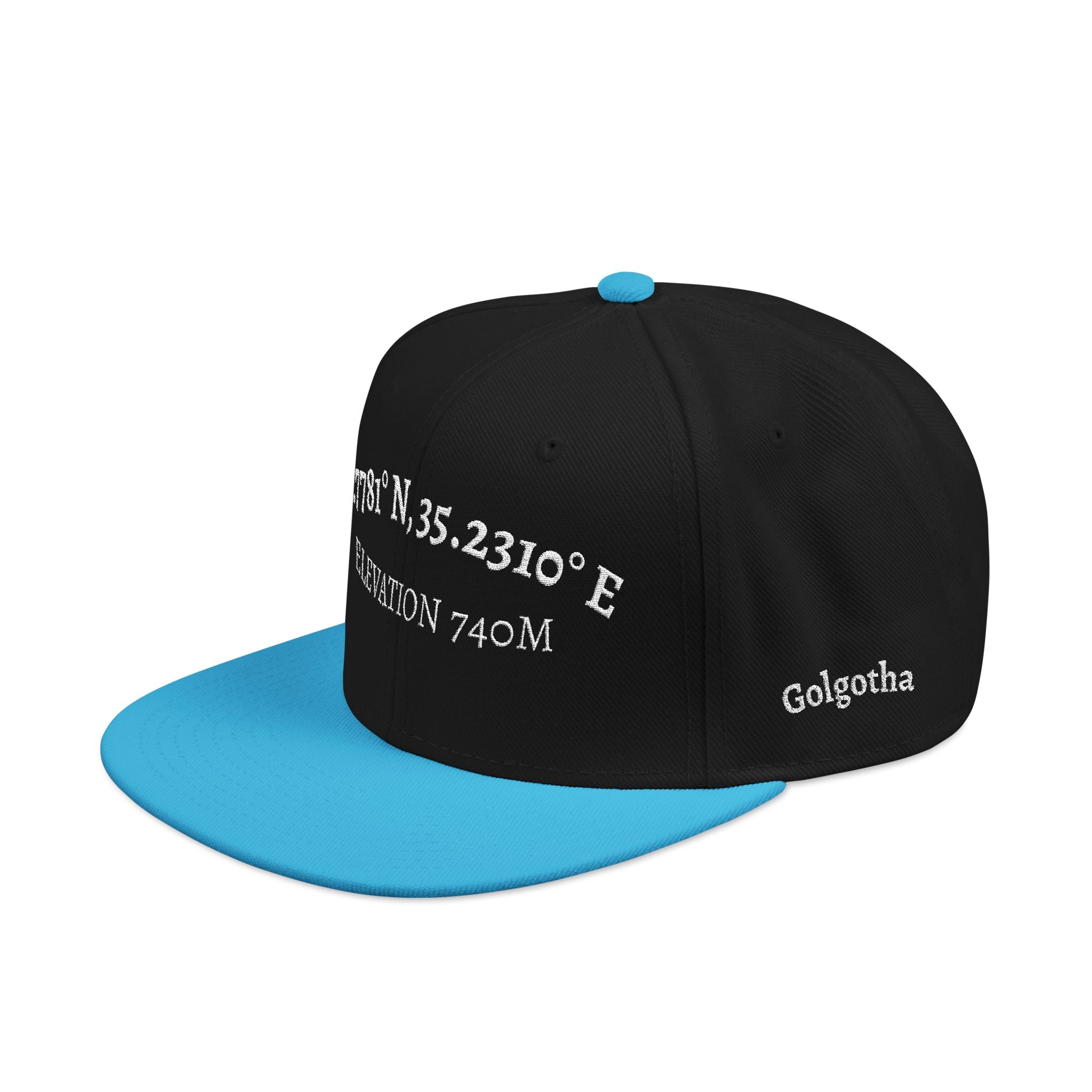 The Coordinates Embroidered Hat | Golgotha Location | Snapback Cap - Broken to Risen