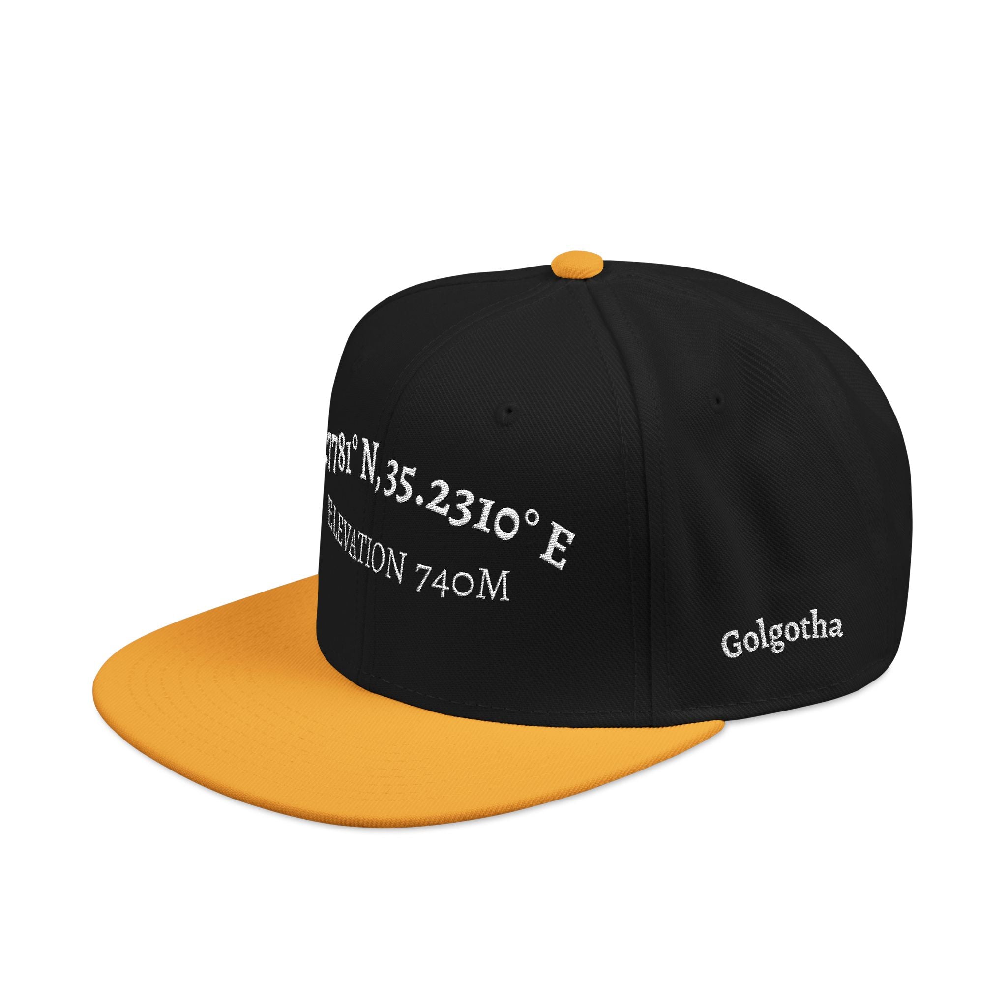 The Coordinates Embroidered Hat | Golgotha Location | Snapback Cap - Broken to Risen