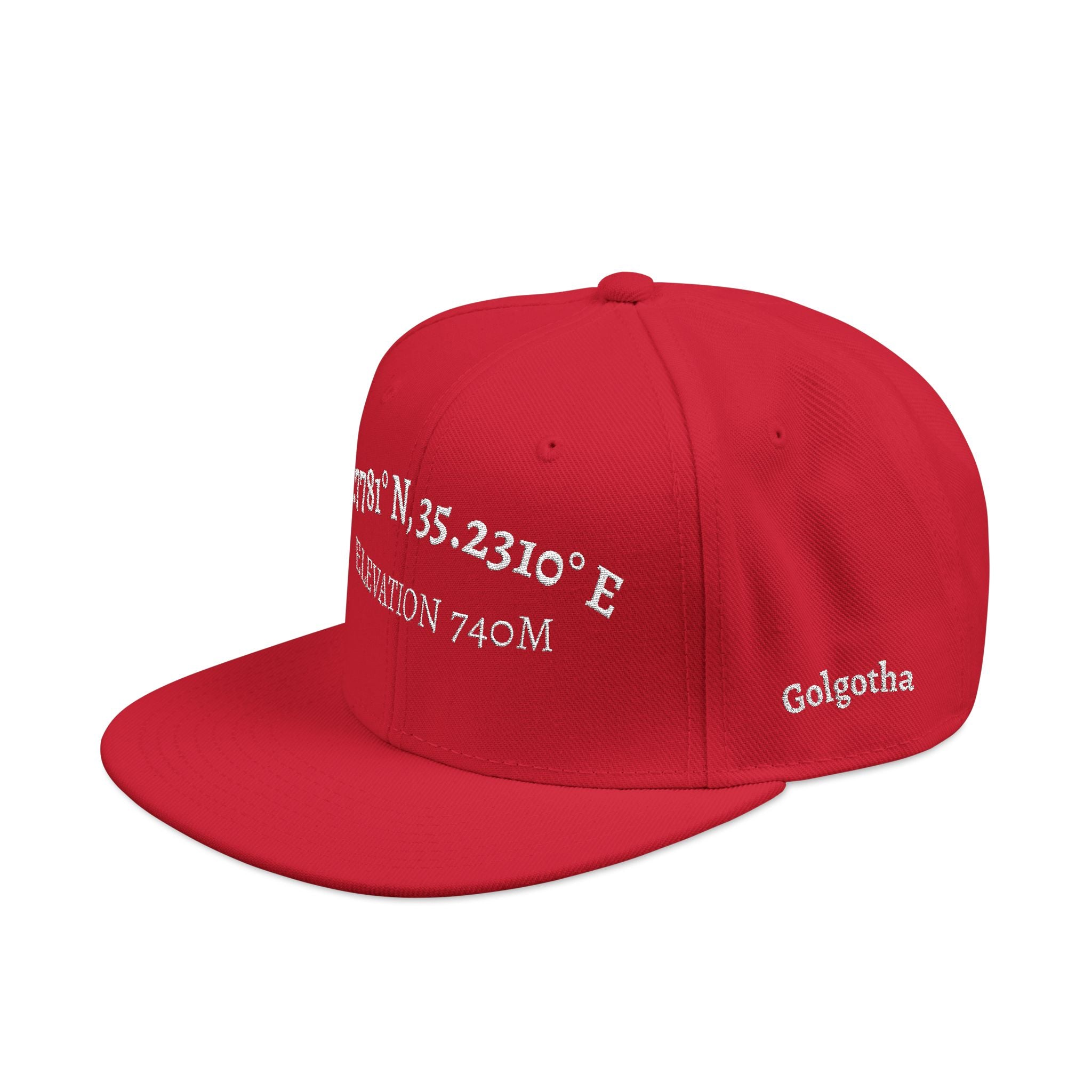 The Coordinates Embroidered Hat | Golgotha Location | Snapback Cap - Broken to Risen