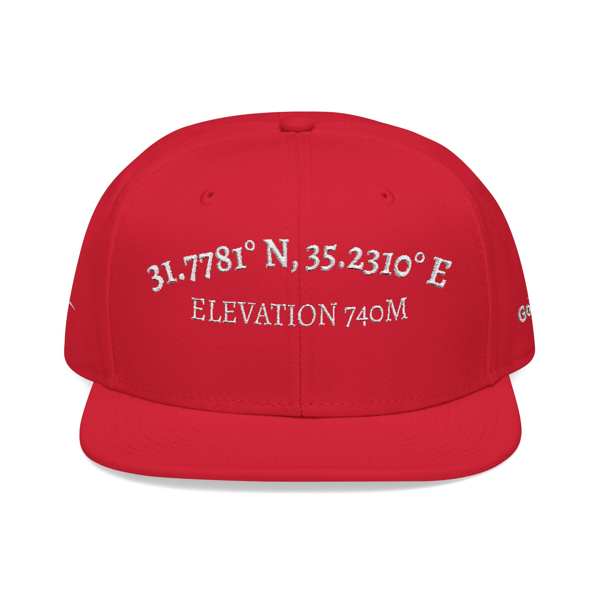 The Coordinates Embroidered Hat | Golgotha Location | Snapback Cap