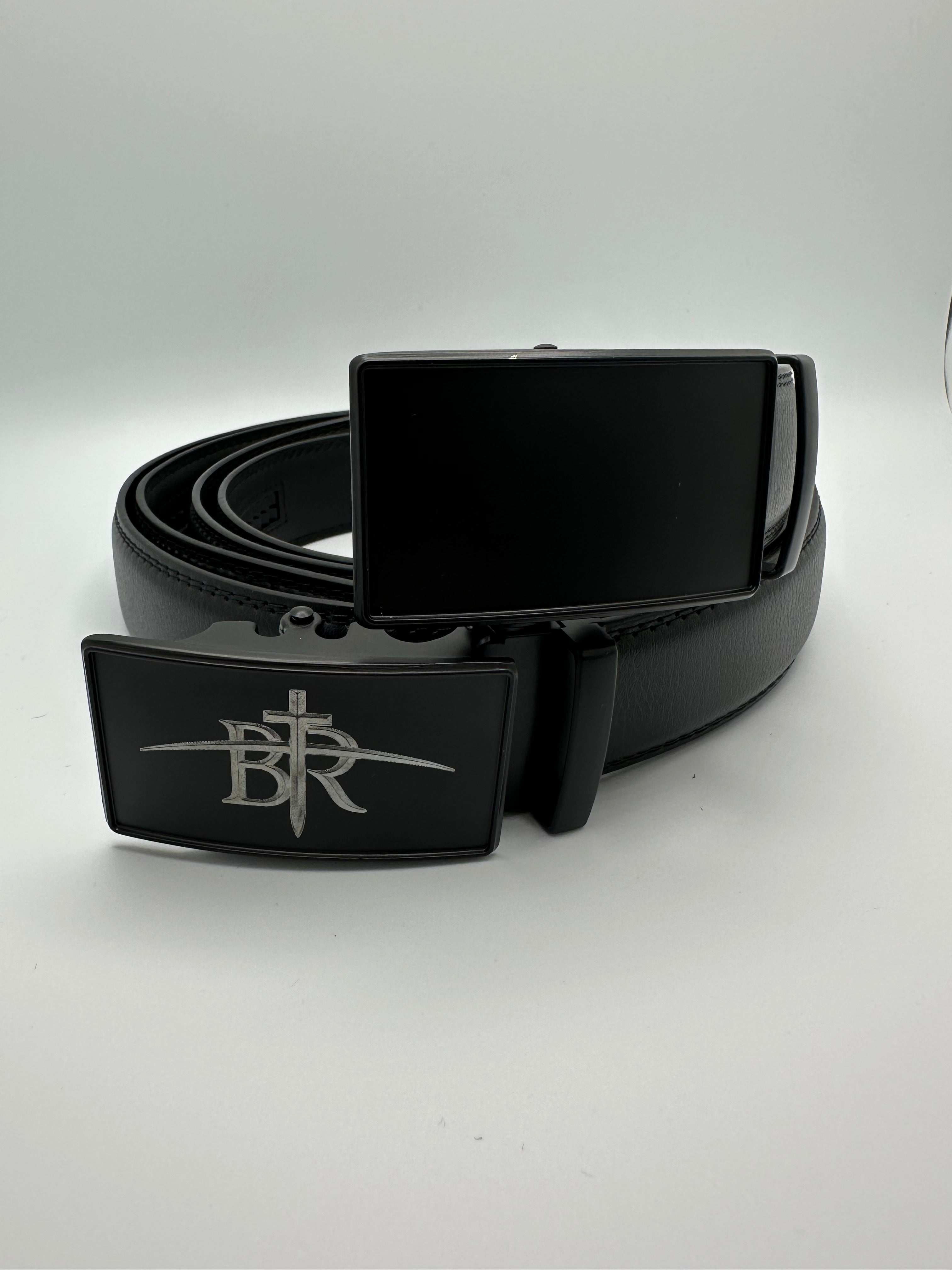The Sovereign Leather Ratchet Belt | Matte Black Auto-Lock