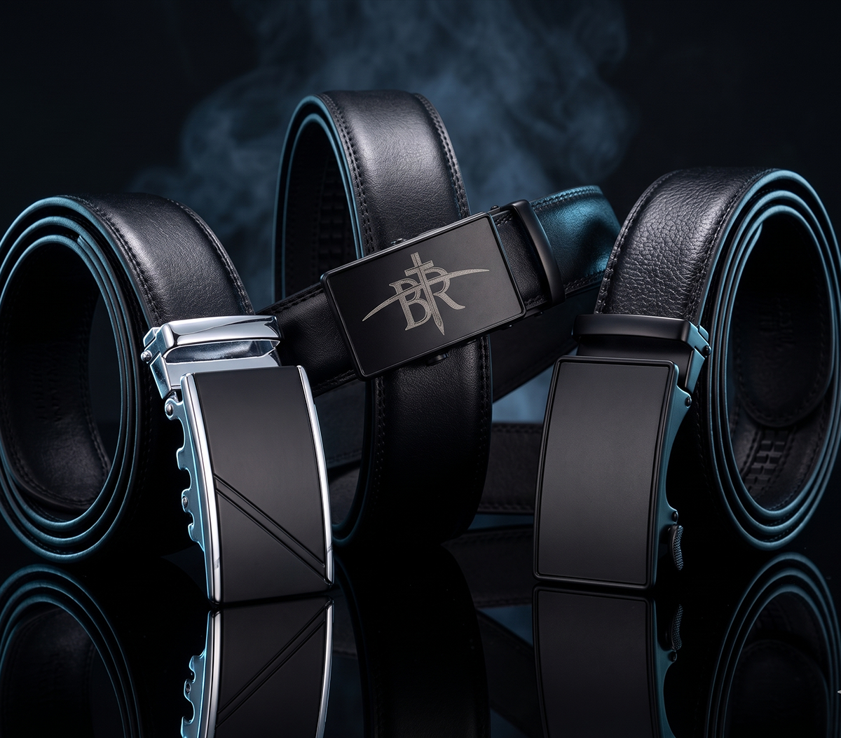 The Sovereign Leather Ratchet Belt | Matte Black Auto-Lock