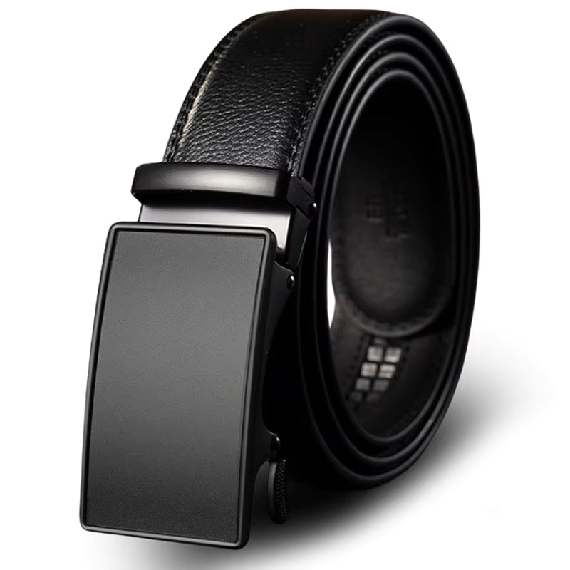 The Sovereign Leather Ratchet Belt | Matte Black Auto-Lock